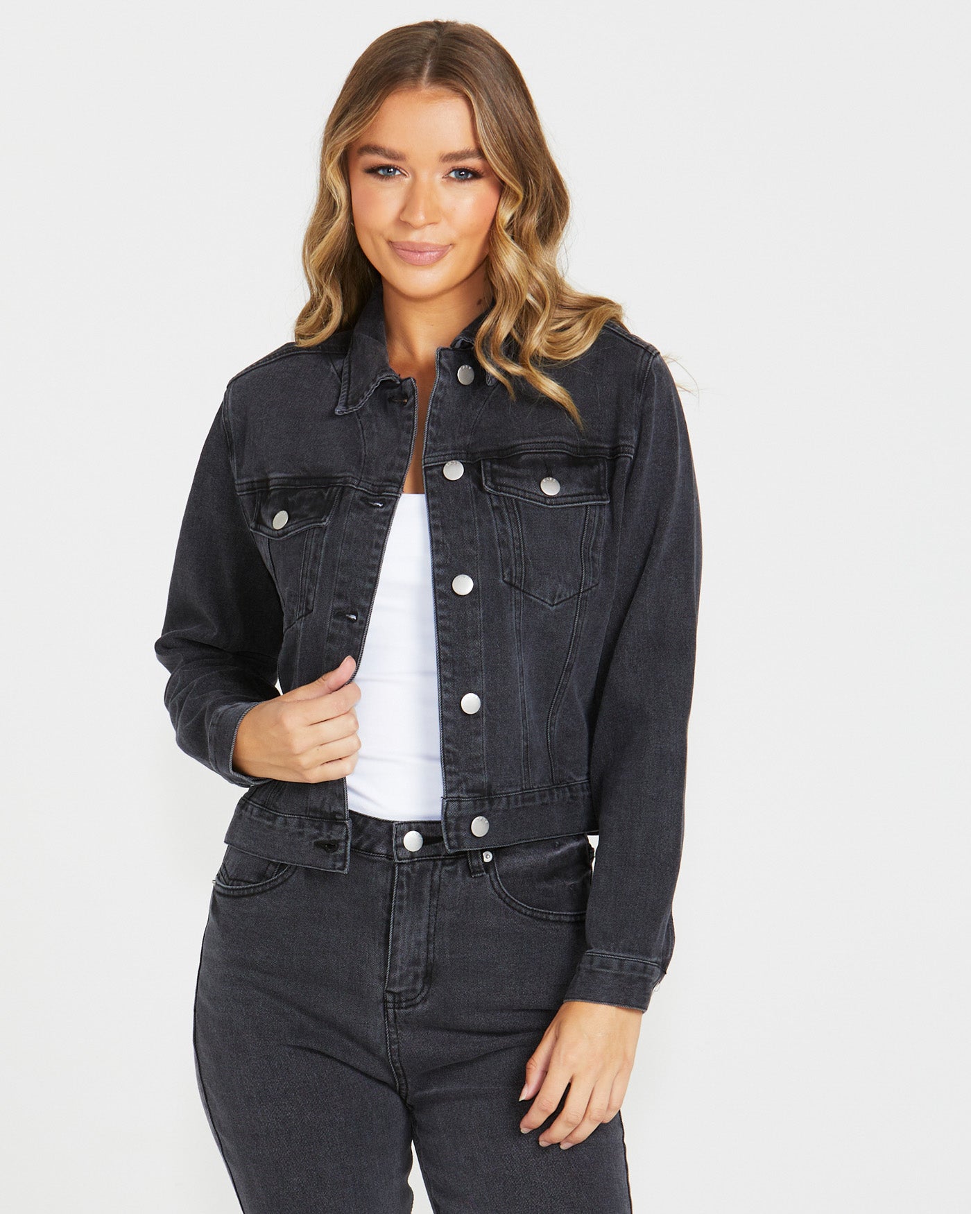 SASS Darcy Denim Jacket | 82 Washed Black
