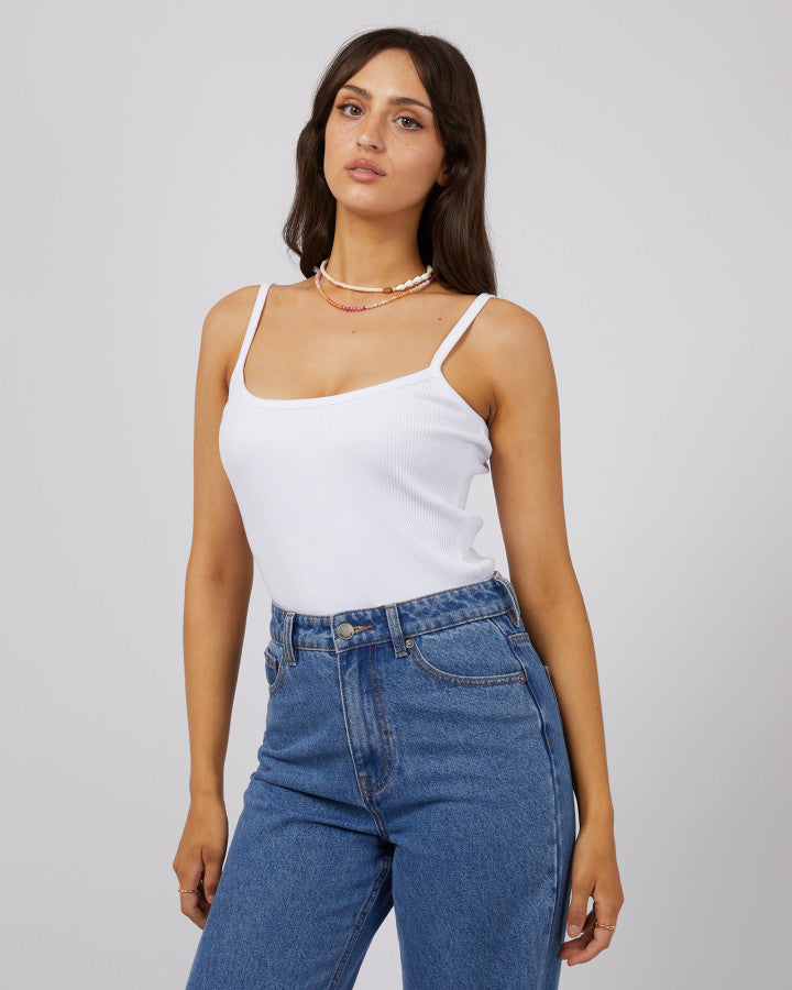 All About Eve Baby Rib Cami | White