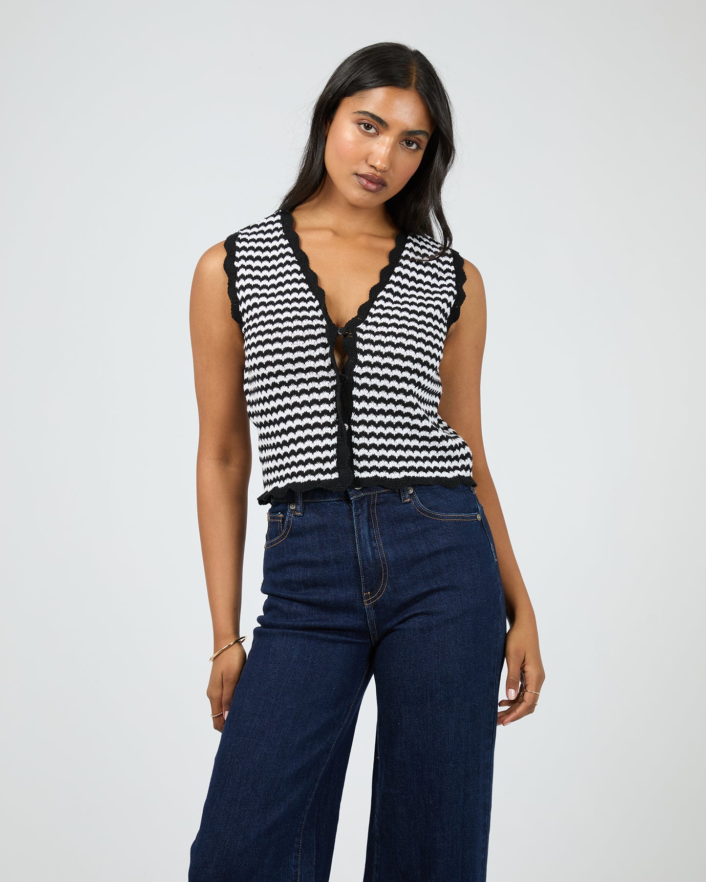 All About Eve Eve Stripe Knit Vest