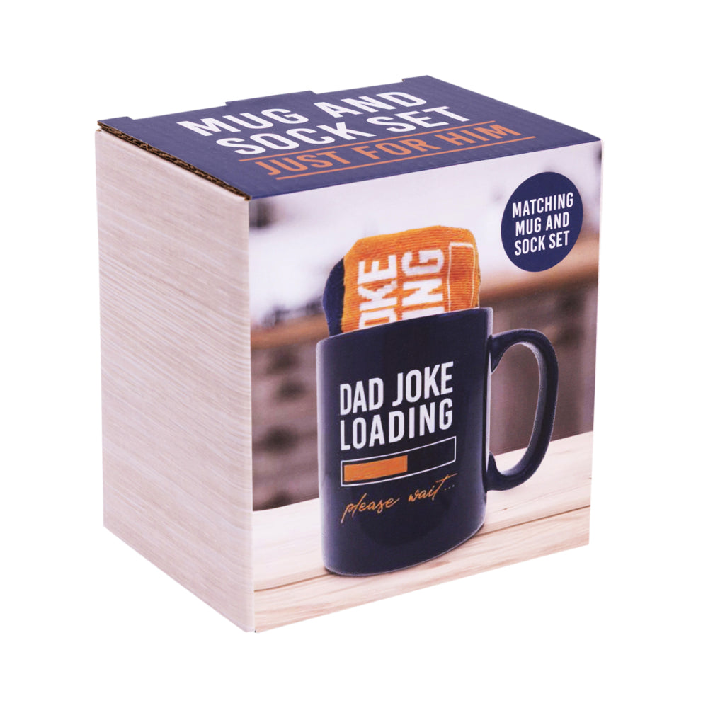 Fathers Day Joke Loading Mug & Sock Set