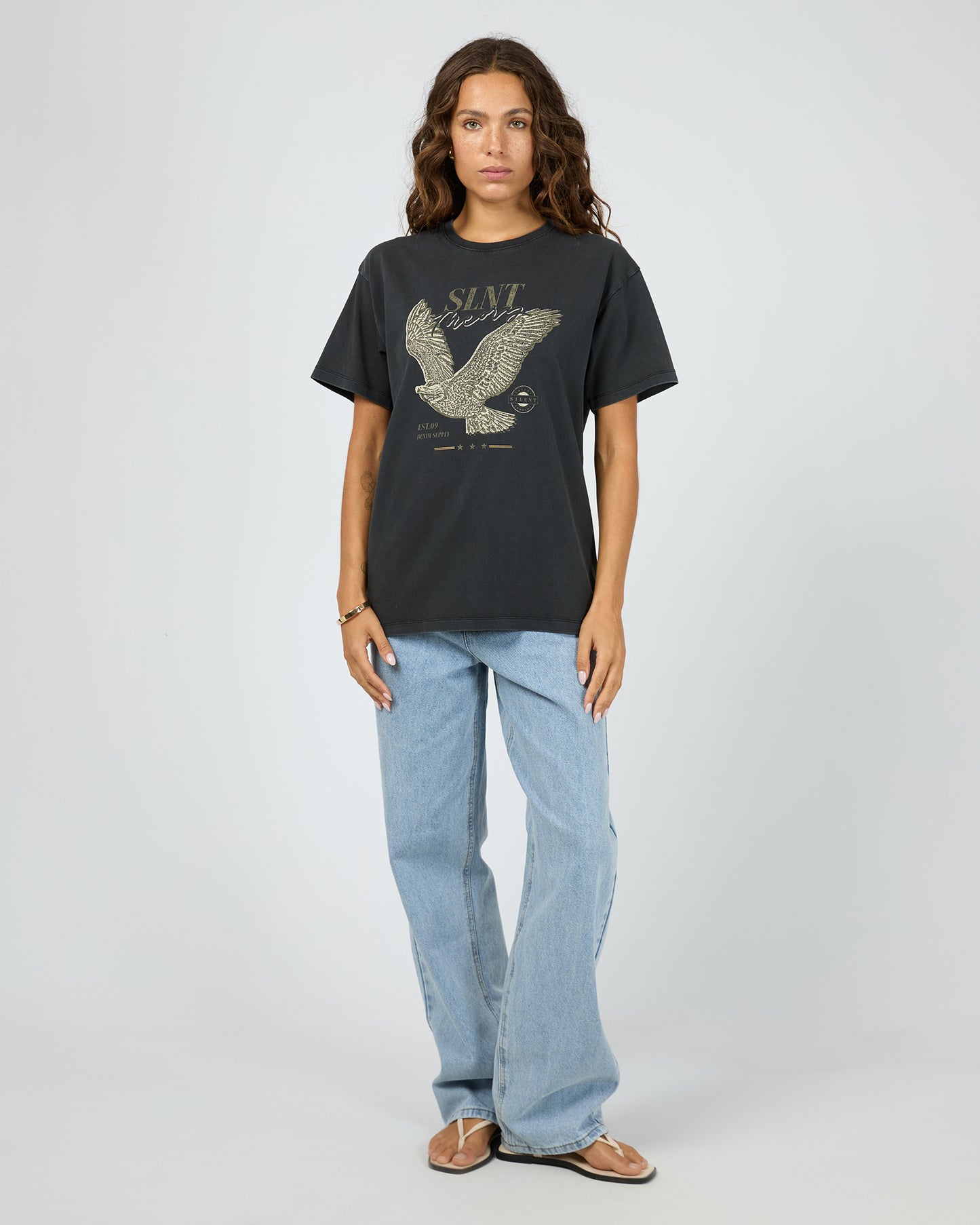 Silent Theory Hand Drawn Tee | Washed Black