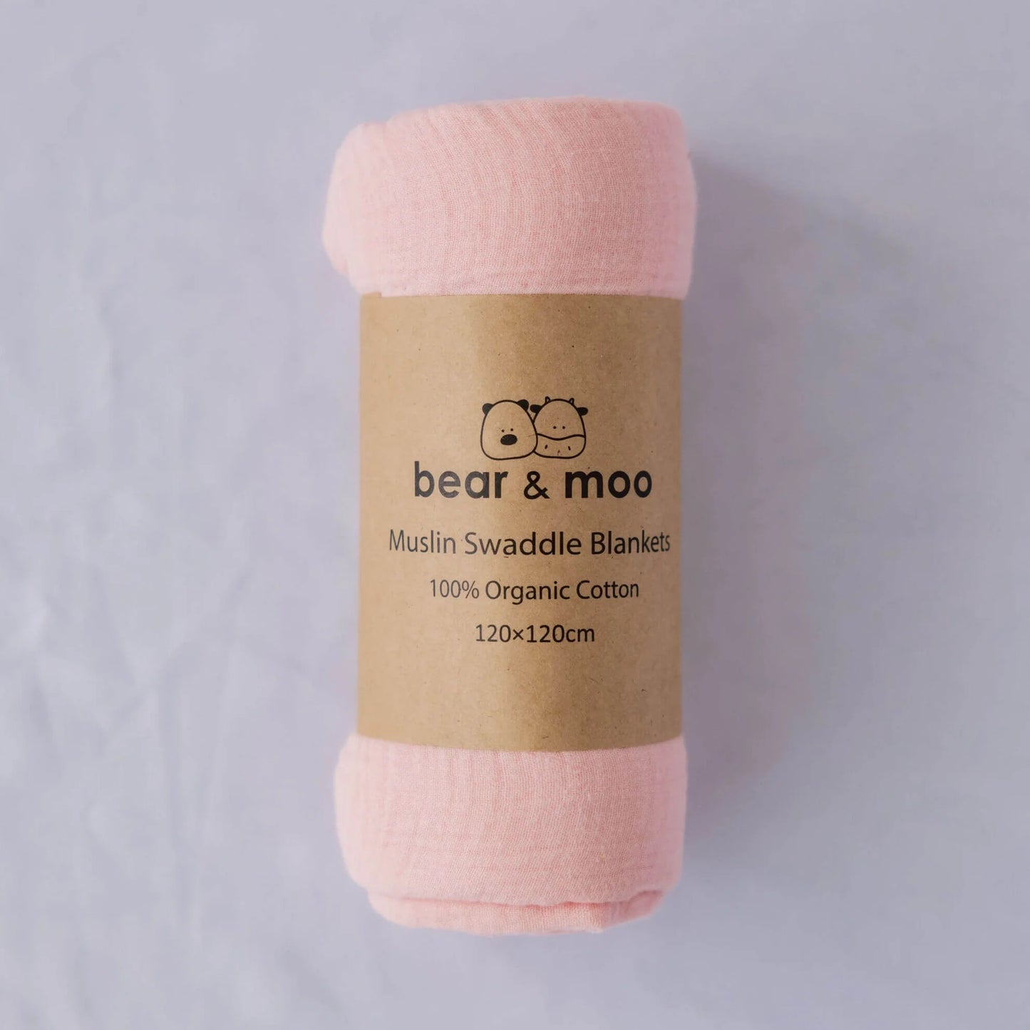 Bear & Moo Muslin Swaddle Blanket