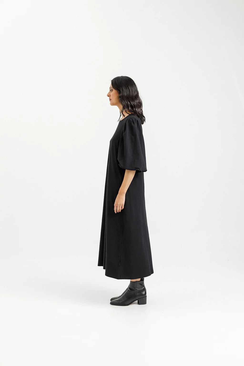 Home-lee Ivy Midi Dress - Black
