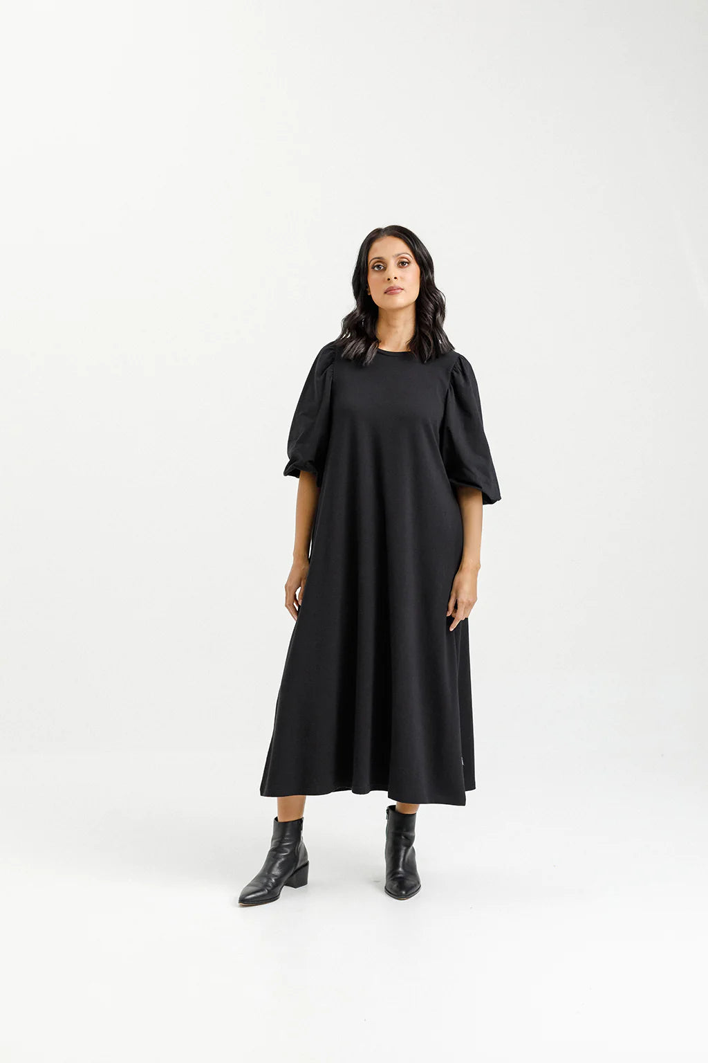 Home-lee Ivy Midi Dress - Black