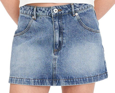Huffer 97 Denim Mini Skirt | Stable Wash