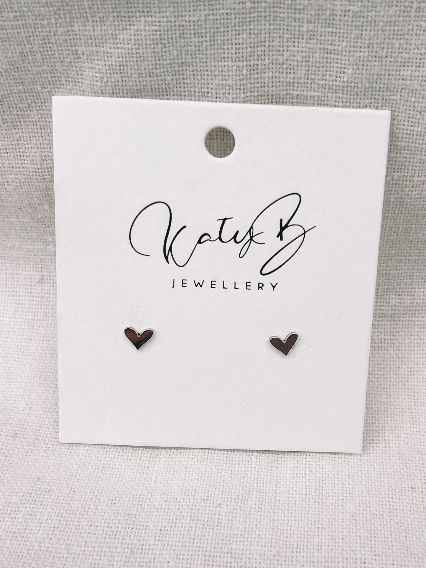 Katy B Mini Heart Stud Earrings