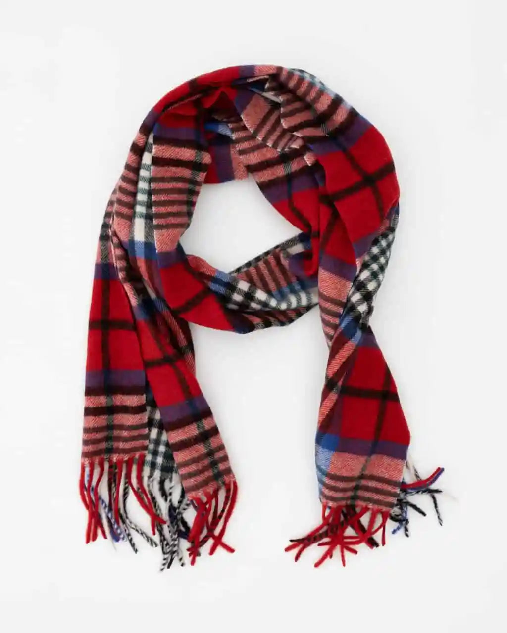 Stilen Lumi Wool Scarf | Red Plaid