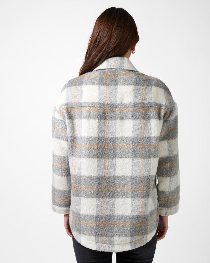 Stella + Gemma Paige Shacket | Charcoal Check