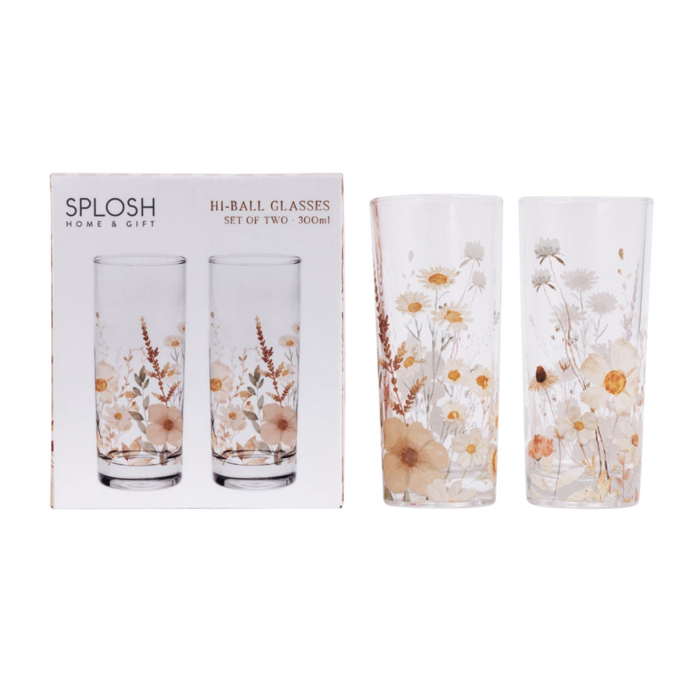 Splosh Rustic Meadow Highball Glasses | Set of 2