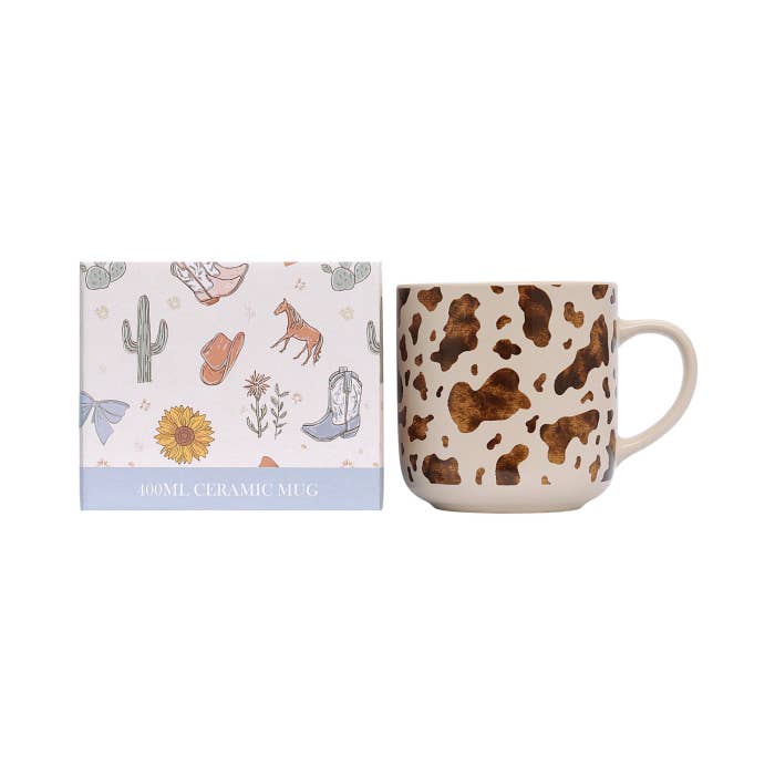 Saddle & Bloom Cow Mug