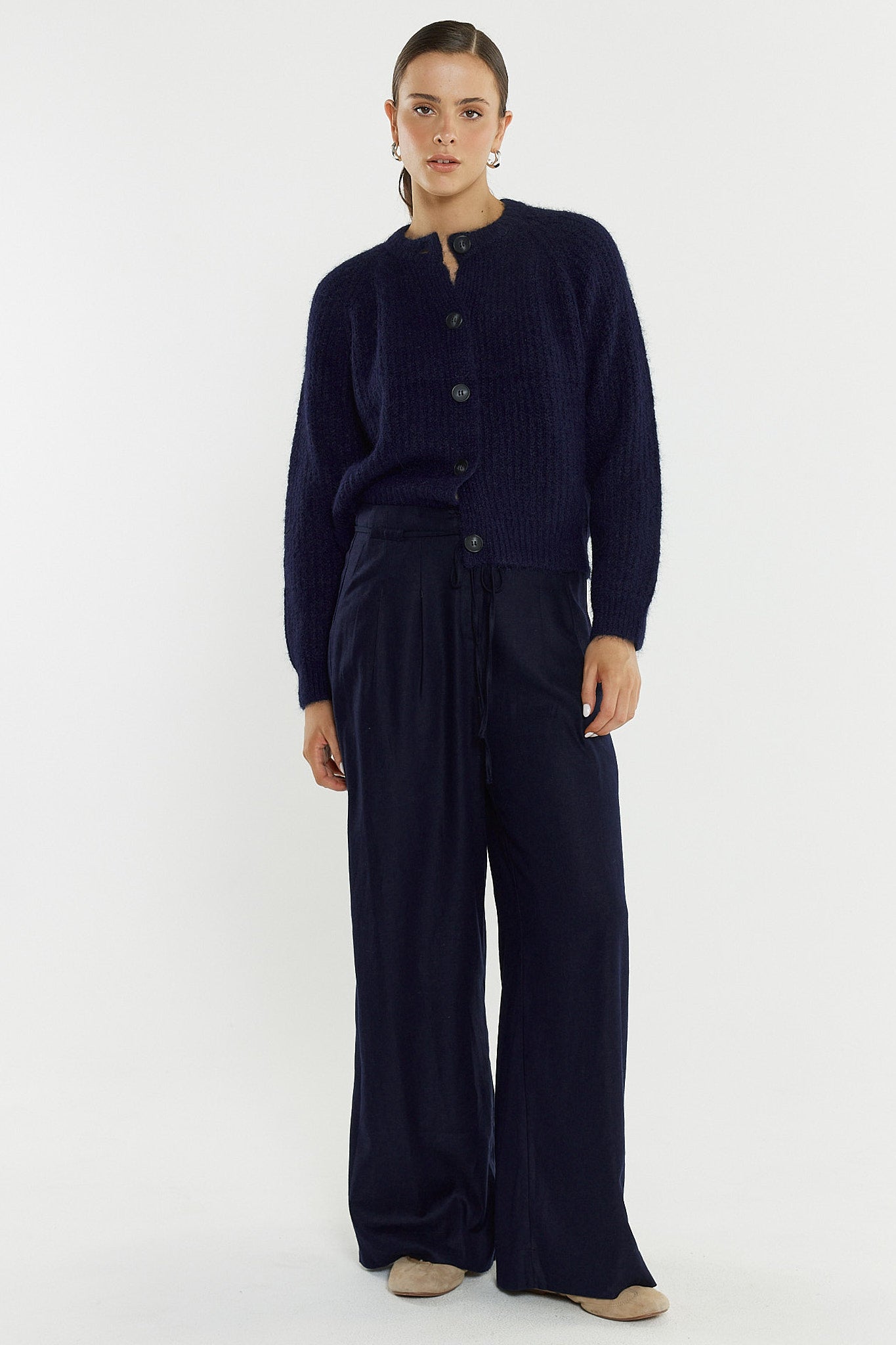 SASS Posie Fluffy Cardi | Navy