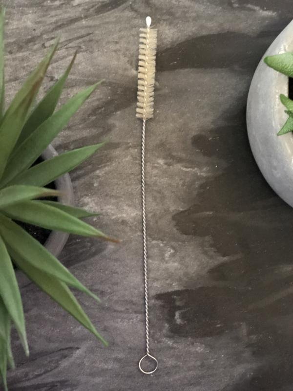 EcoMe Stainless Steel Cocktail Straws - 6 x Black