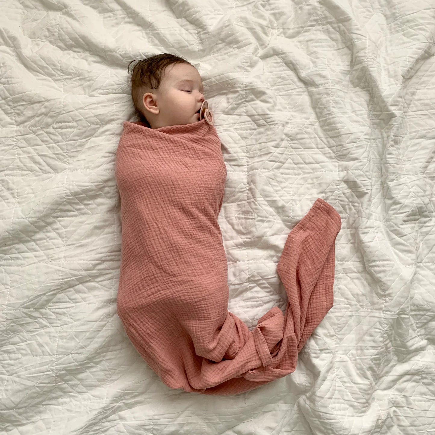 Bear & Moo Muslin Swaddle Blanket