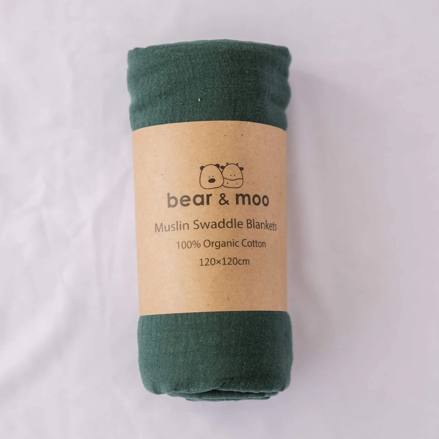 Bear & Moo Muslin Swaddle Blanket