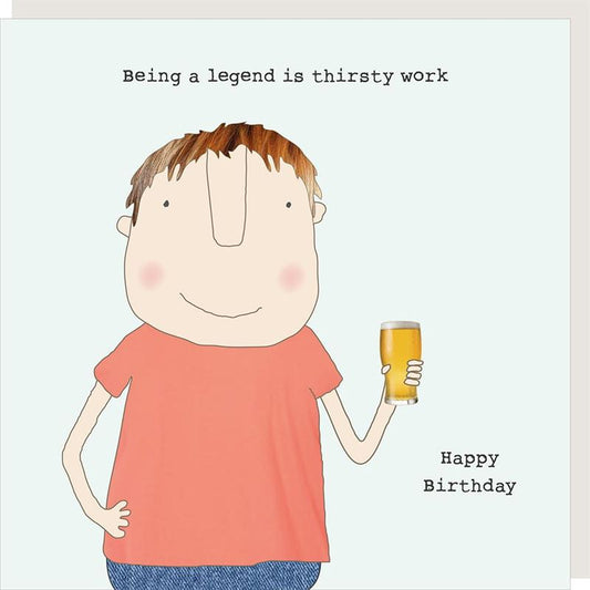 Rosie Made a Thing Greeting Card | Thirsty Work