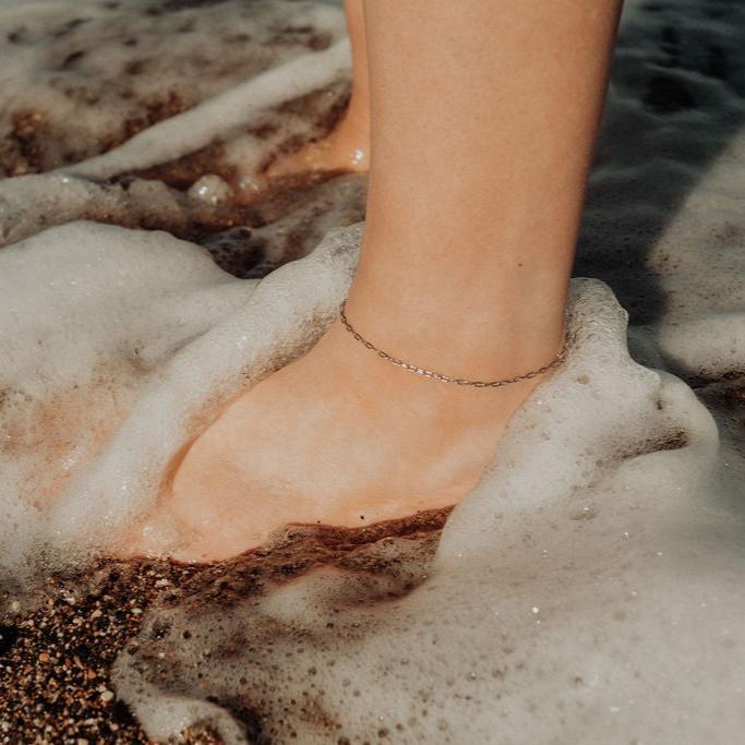 Katy B Mini Paperclip Anklet