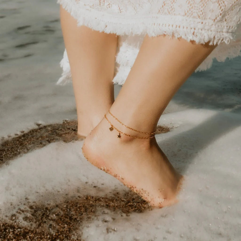 Katy B Mini Paperclip Anklet