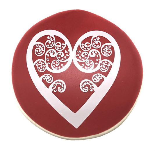 Jo Luping Design - White Aroha On Red | 7cm Porcelain Bowl