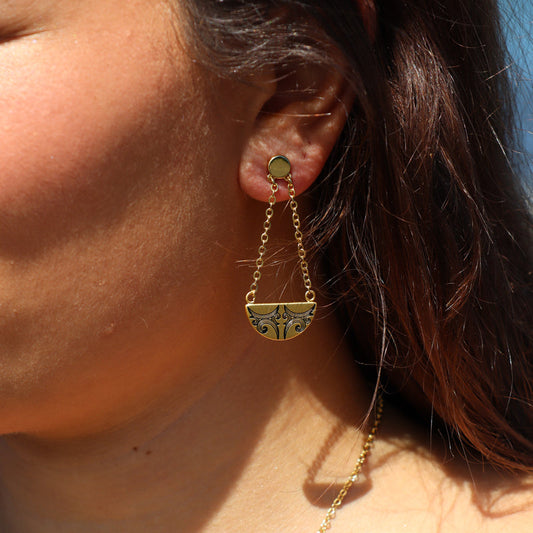 Little Taonga Kauae Breastplate Earrings