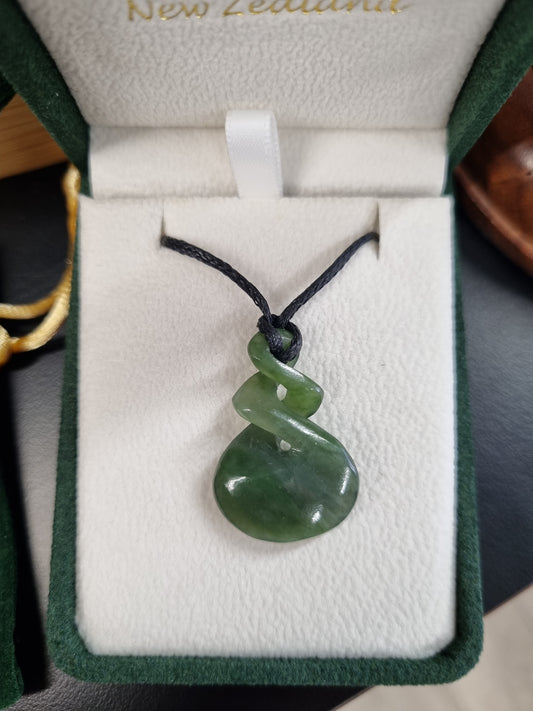 Jaslin Greenstone - Double Twist Necklace