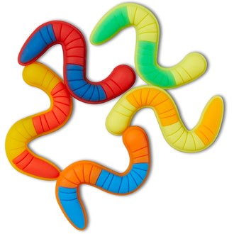 Croc Jibbitz UV Changing Candy Worms 5 pack