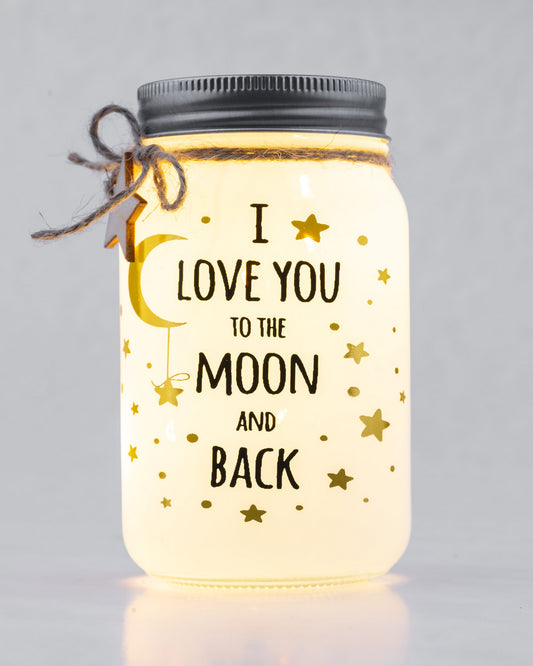 Stellar Light Sparkle Jar - Love you to the moon & back / E te tau