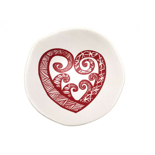 Jo Luping Design - Red Aroha On White | 7cm Porcelain Bowl