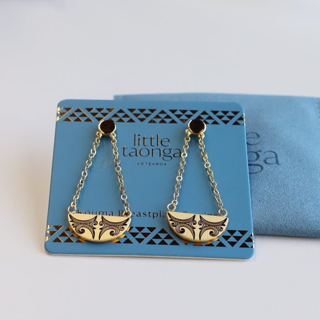Little Taonga Kauae Breastplate Earrings