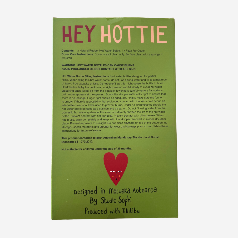 Studio Soph Hot Water Bottle | Hey Hot Stuff