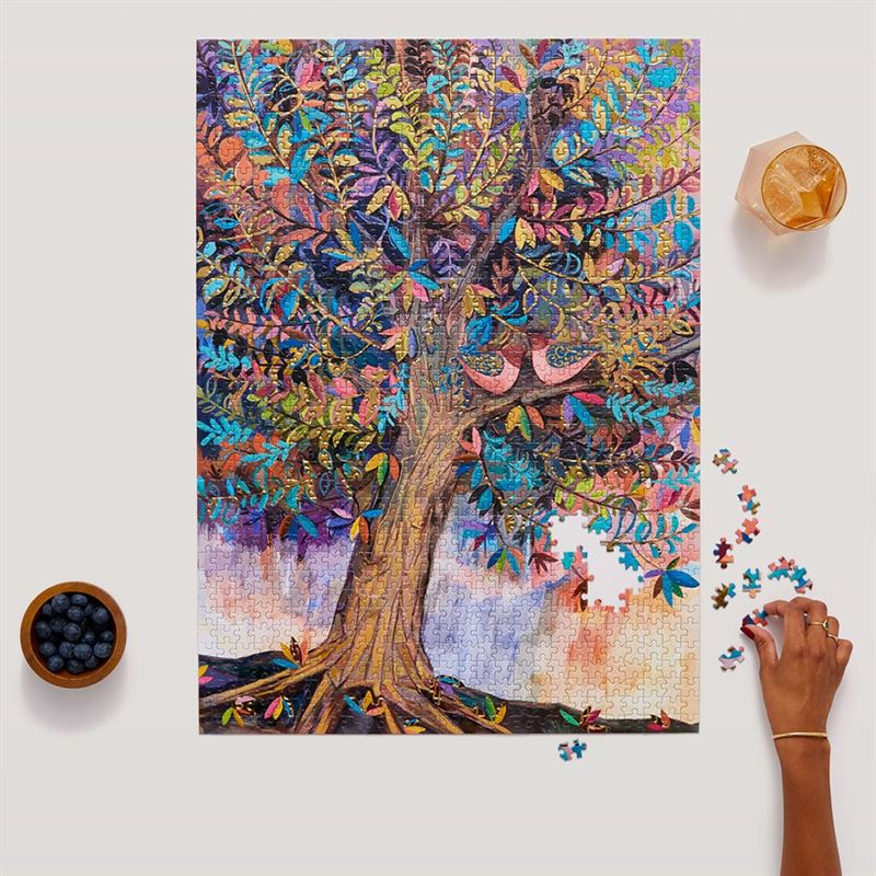 WerkShoppe - Illumination Tree Gold Foil Puzzle 1000 Pce