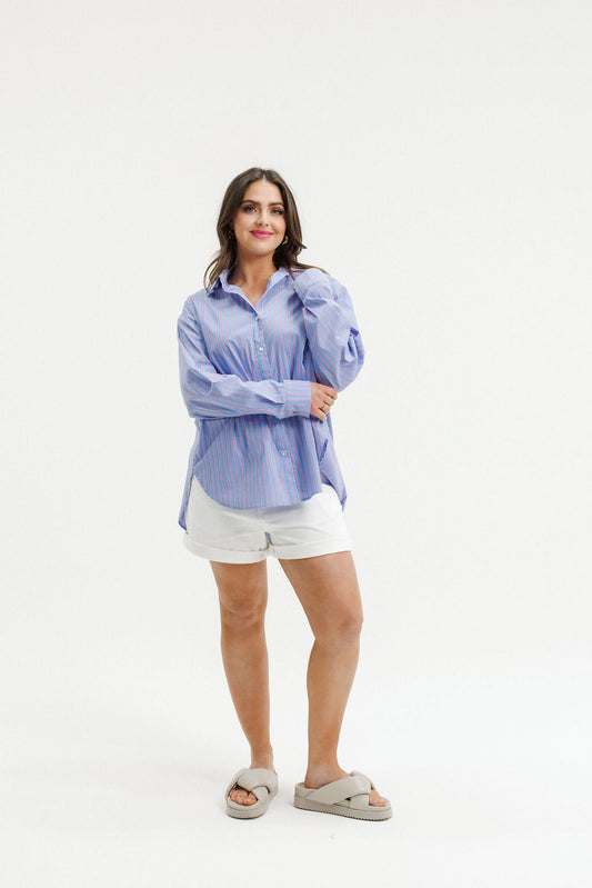 Homelee Eliza Shirt | Blue Haven