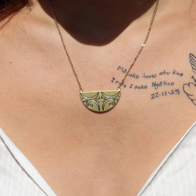Little Taonga Kauae Breastplate Necklace