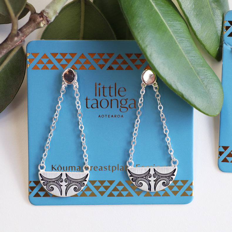 Little Taonga Kauae Breastplate Earrings