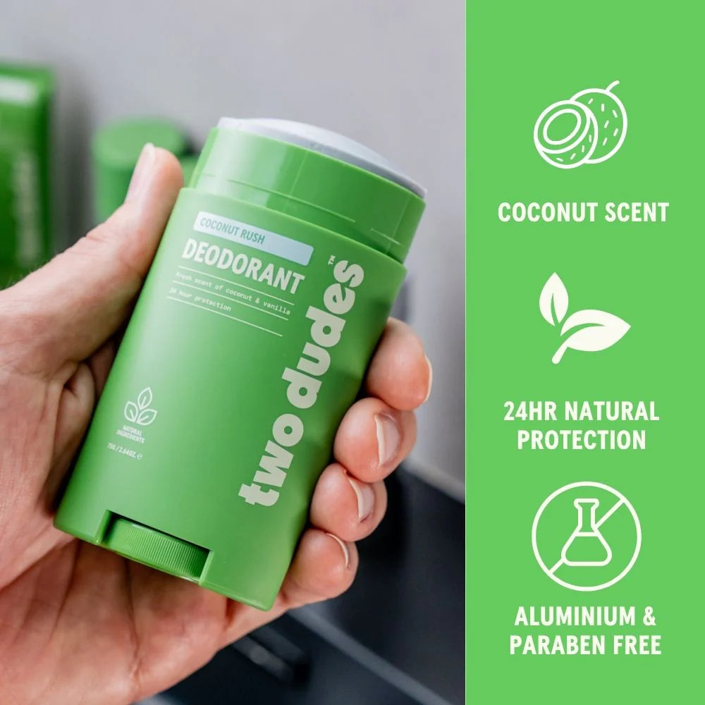 Two Dudes Men's Aluminium Free Deodorant | Coconut Rush