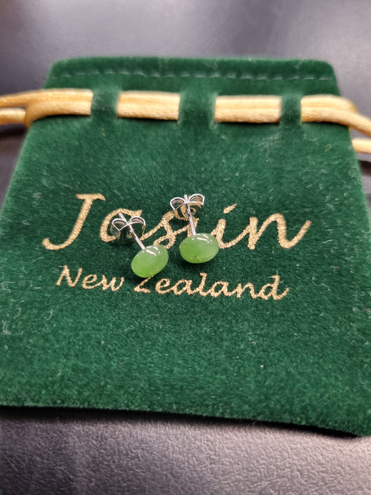 Jaslin Greenstone - Round Studs