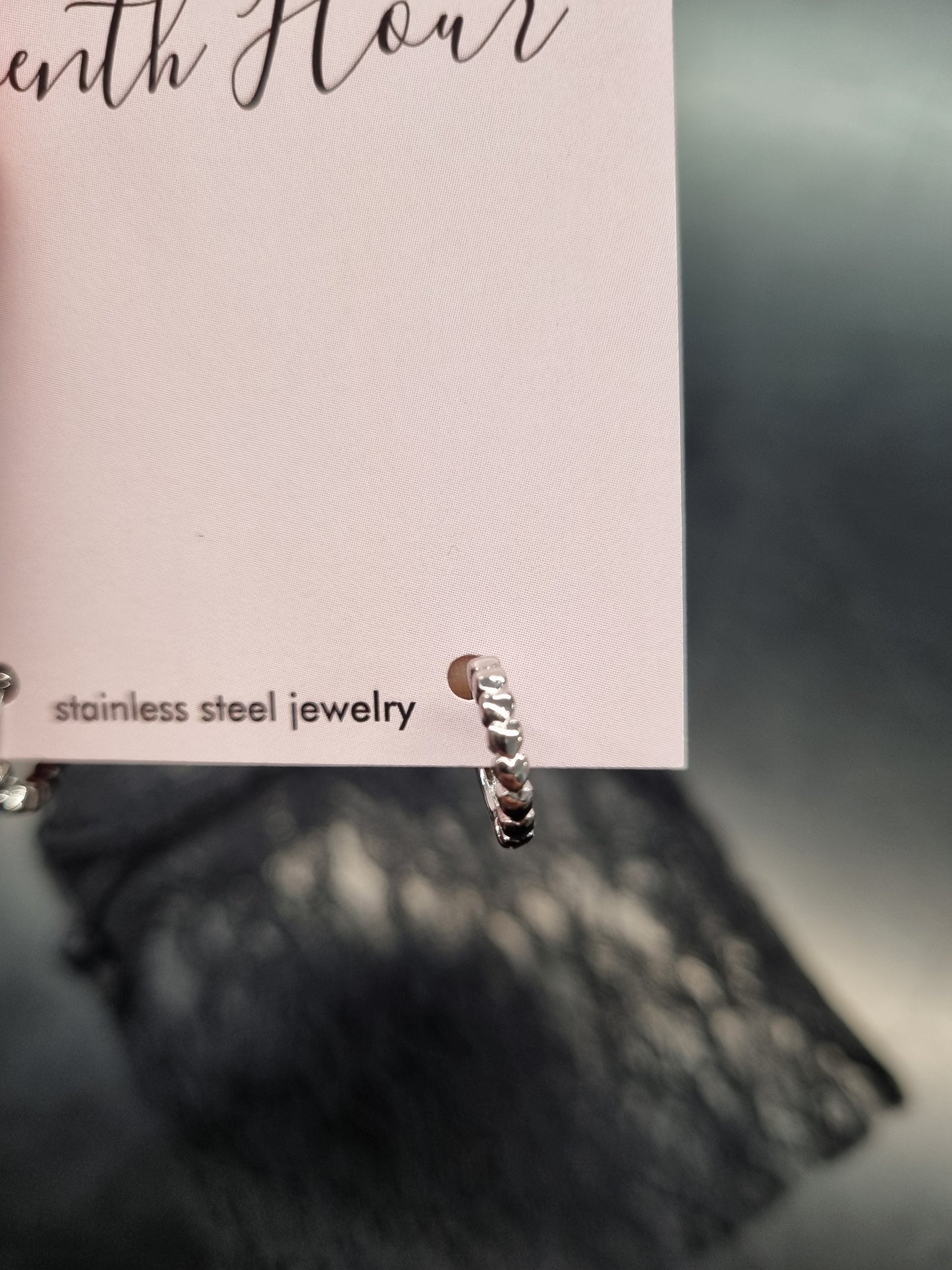 Eleventh Hour Heart Huggie Hoop Earrings