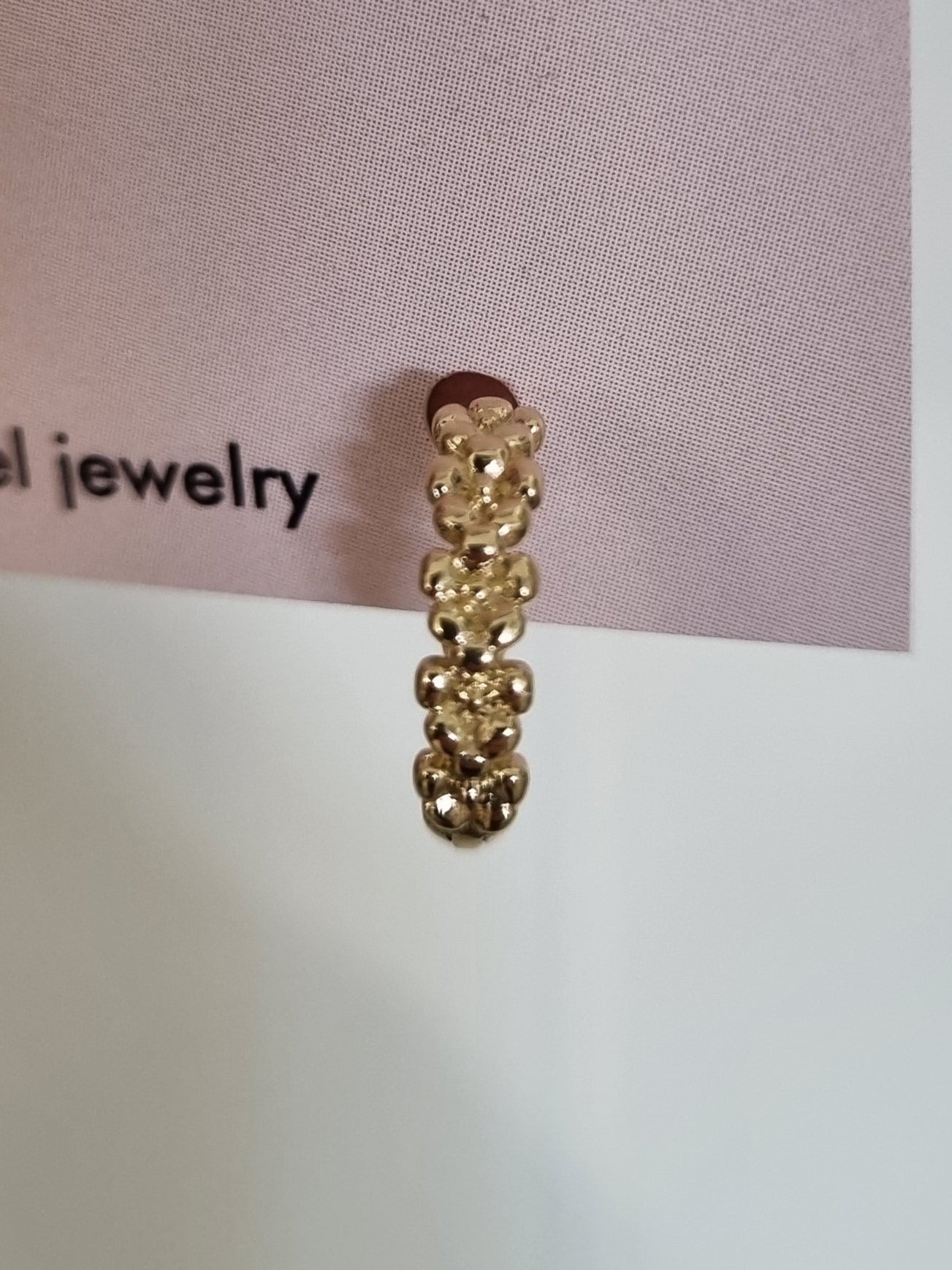 Eleventh Hour Flower Huggie Hoop Earrings