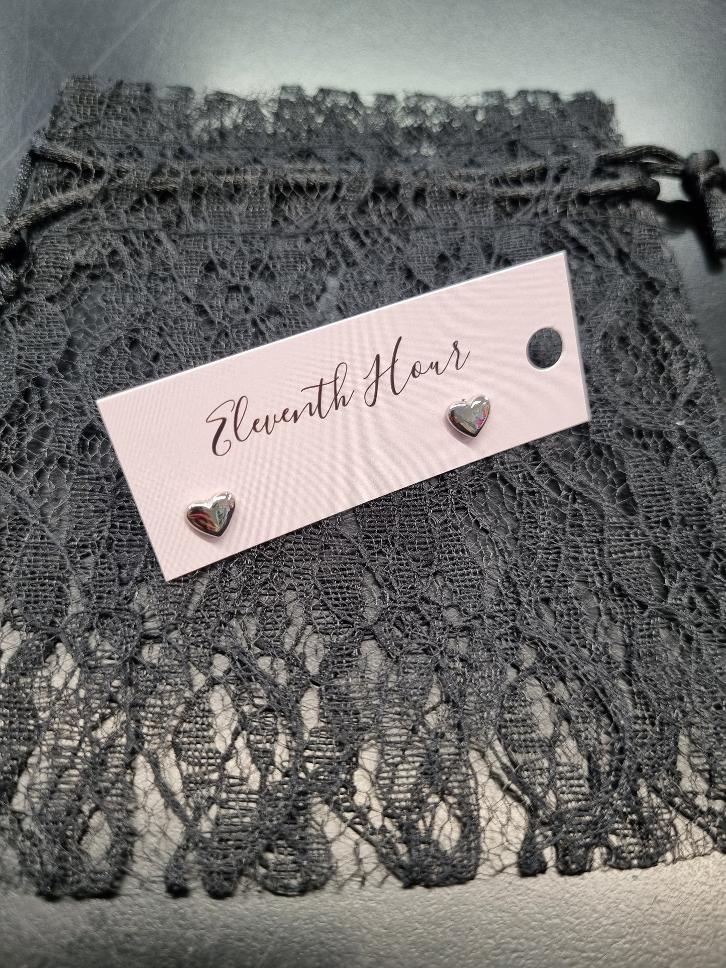 Eleventh Hour Heart Stud Earrings