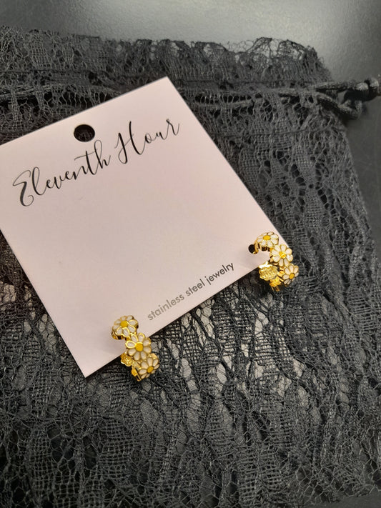 Eleventh Hour Daisy Hoop Earrings