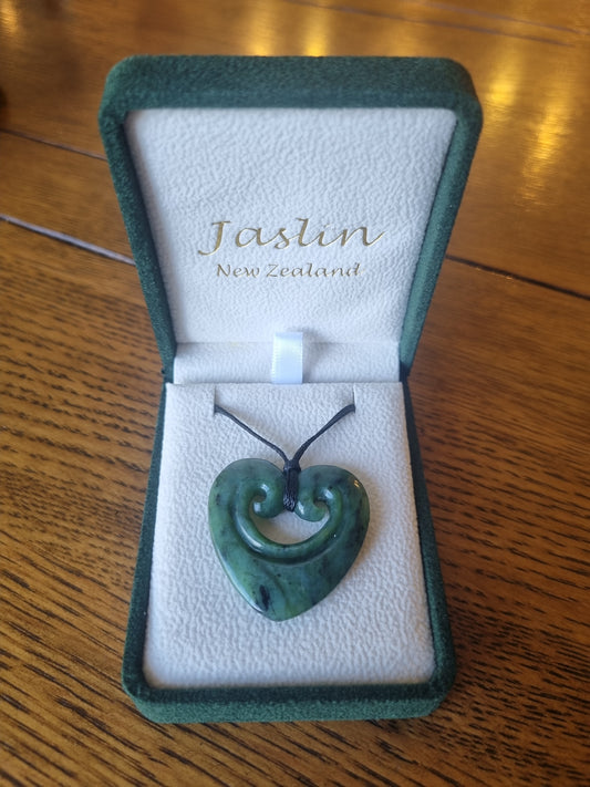 Jaslin Greenstone - Smiling Heart Necklace