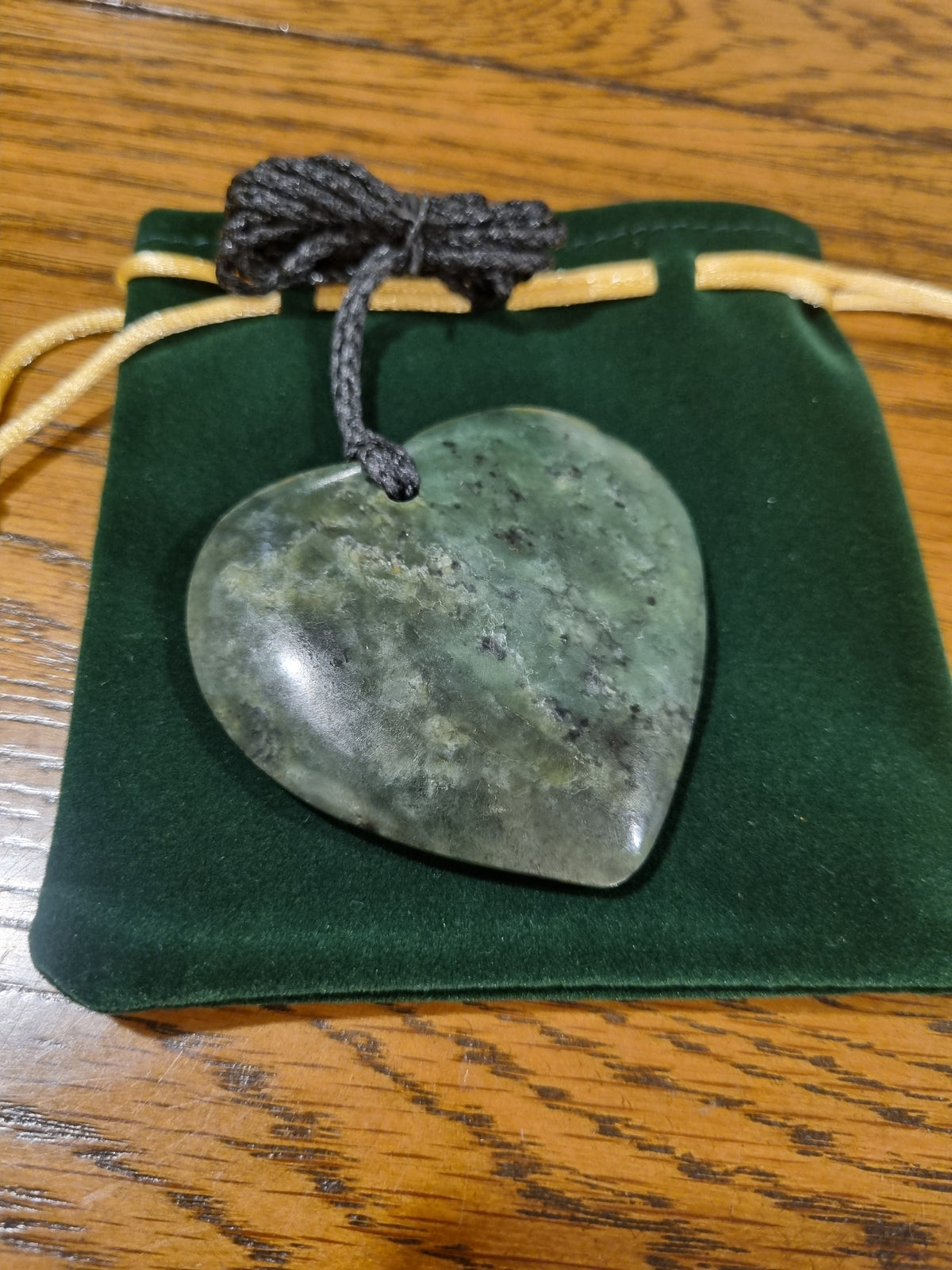Jaslin Greenstone - Heart Necklace 60mm