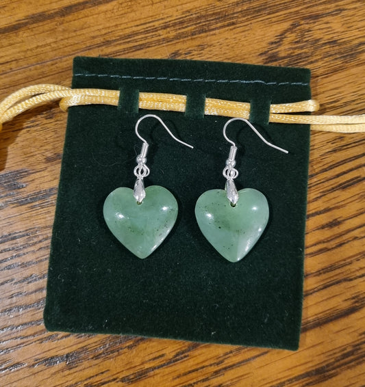 Jaslin Greenstone - Heart Earrings