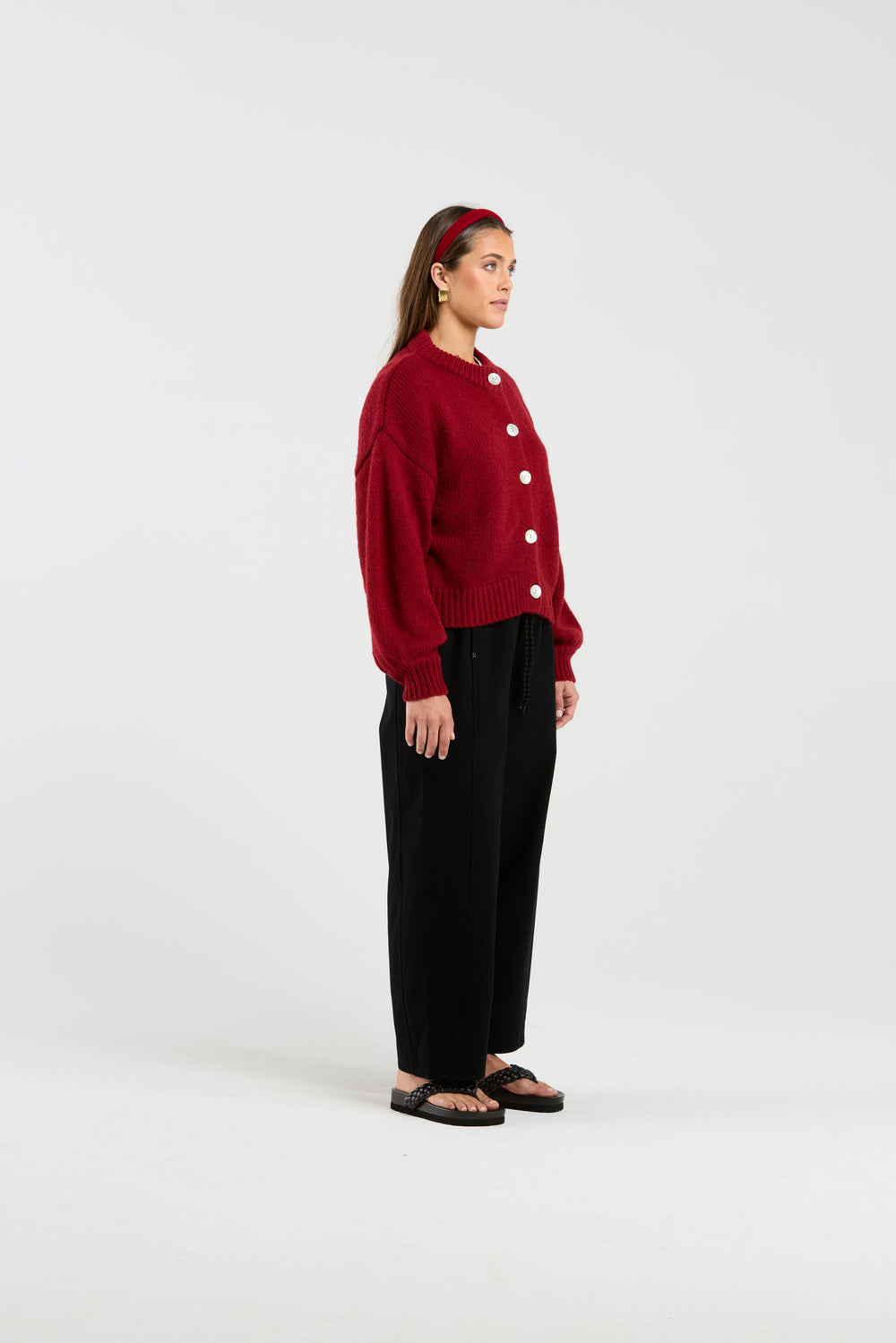 Thing Thing Chloe Cardigan | Deep Red