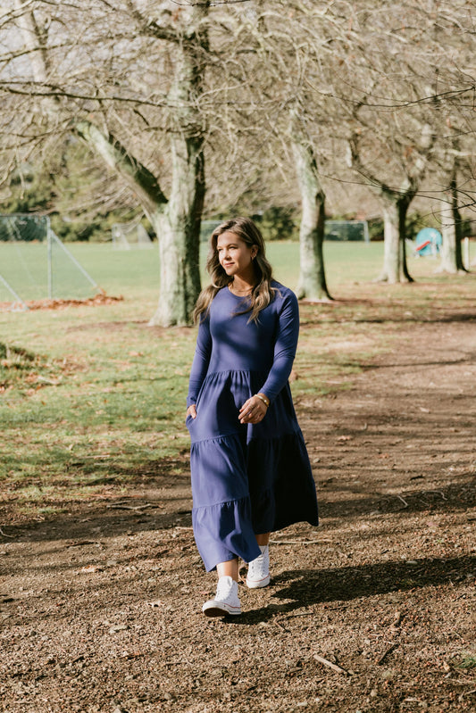 Home-lee Long Sleeve Kendall Dress | Hyacinth
