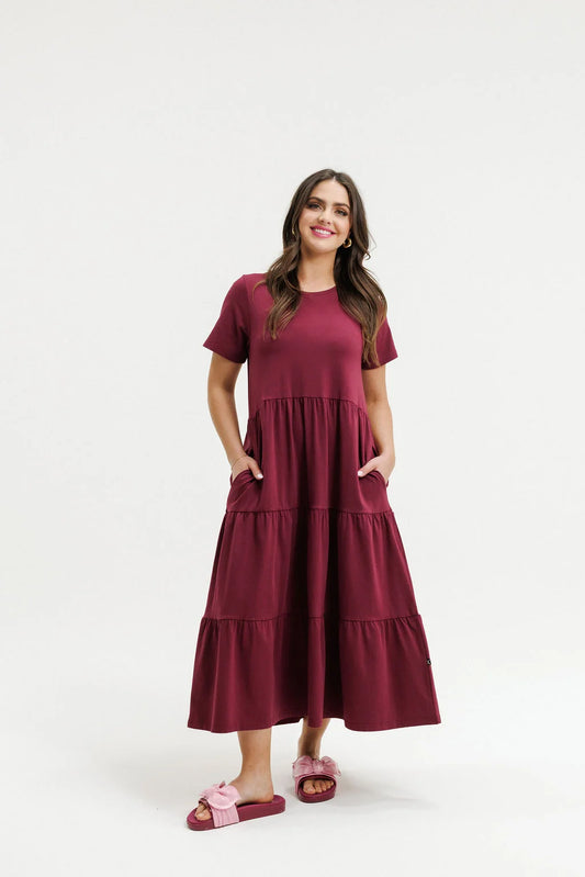 Homelee Kendall Dress | Merlot