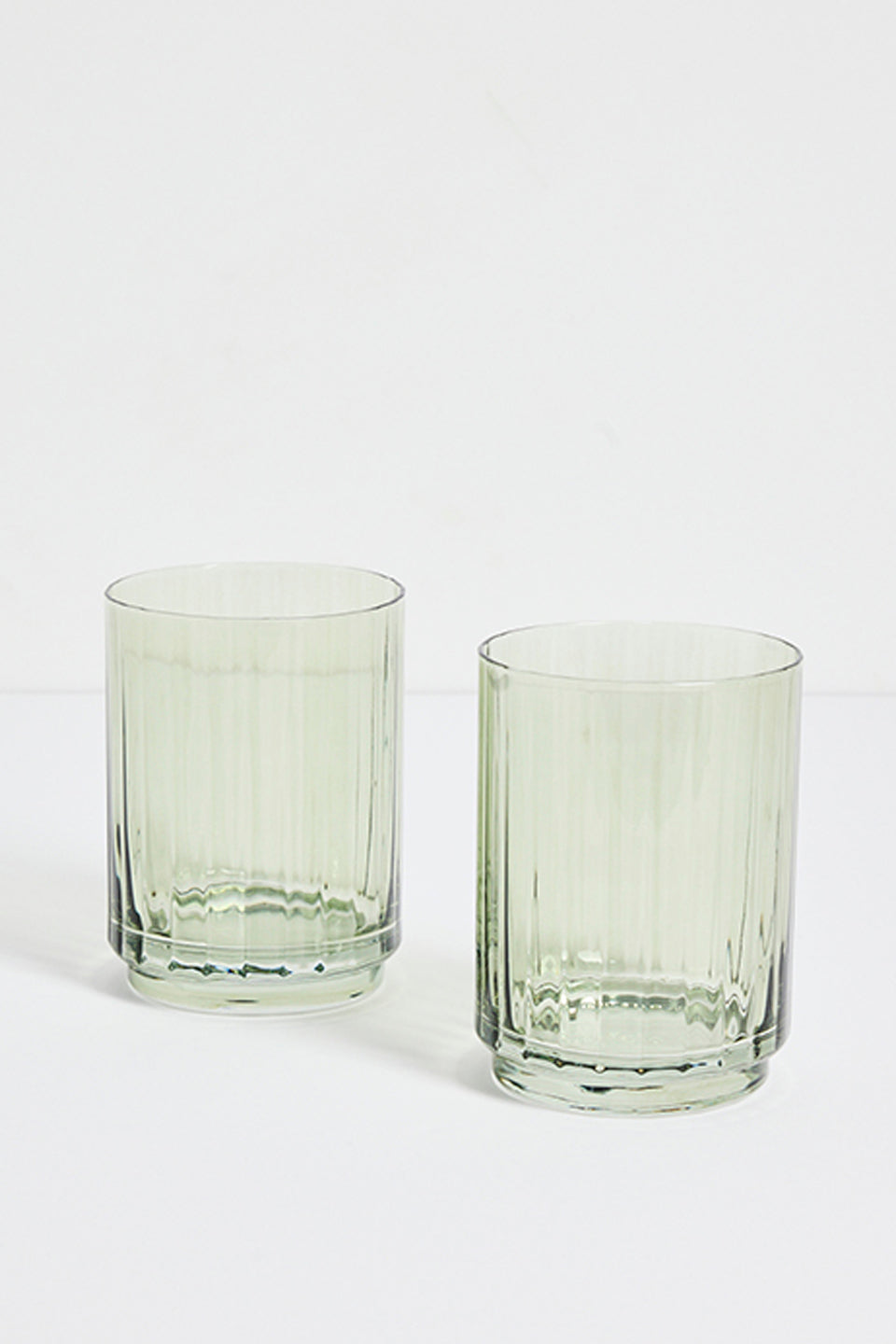Willow & Mae Ribbed Tumblers | Olive Green
