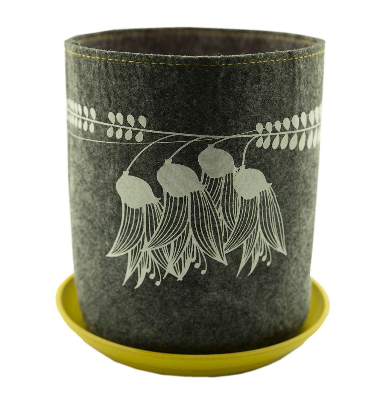 Jo Luping Design - Kowhai On Mid Grey | Ecofelt Growbag