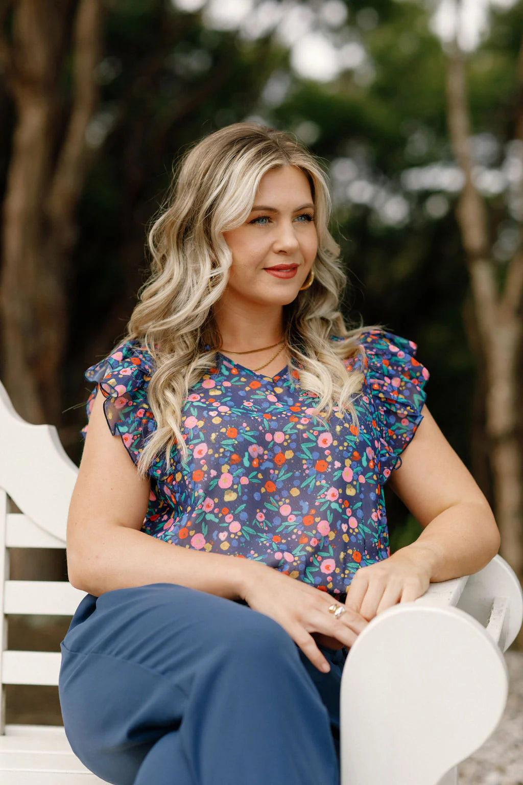 Homelee Lauren Top | Spring Blossoms