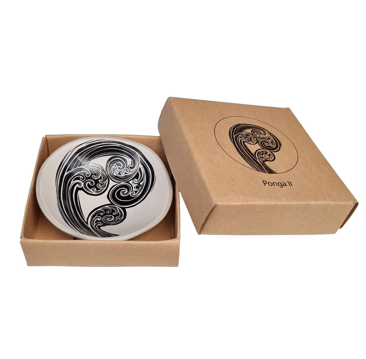 Jo Luping Design - Ponga II Black and White | 7cm Porcelain Bowl