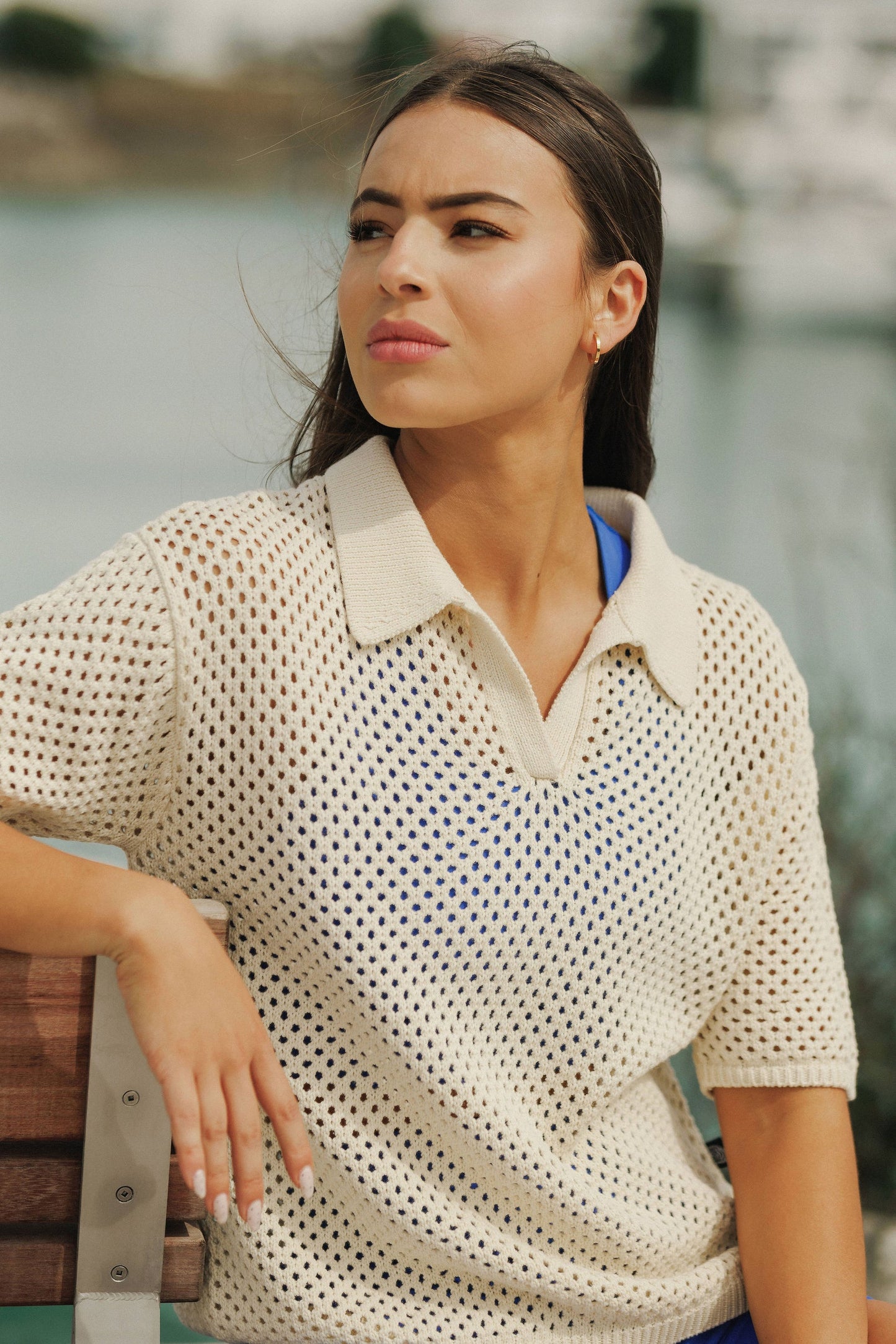 Rose Road Knit Polo | Dune